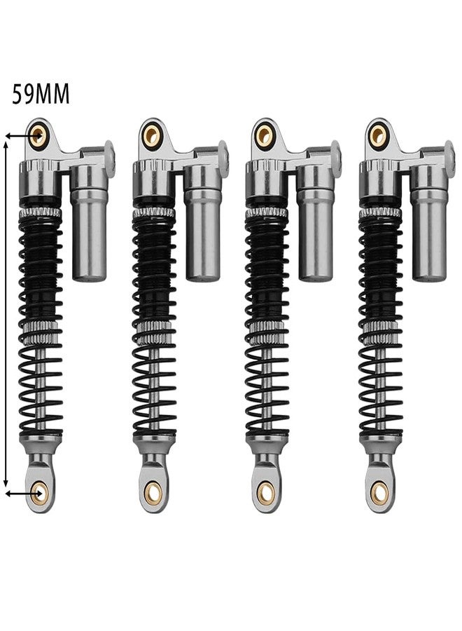 Pothyes Aluminium 53mm/59mm/66mm/78mm Shocks- Long Threaded Shock Absorber Oil Damper for TRX4M TRX-4M 1/18 RC Crawler Upgrades (Titanium, 59mm) - Image 4